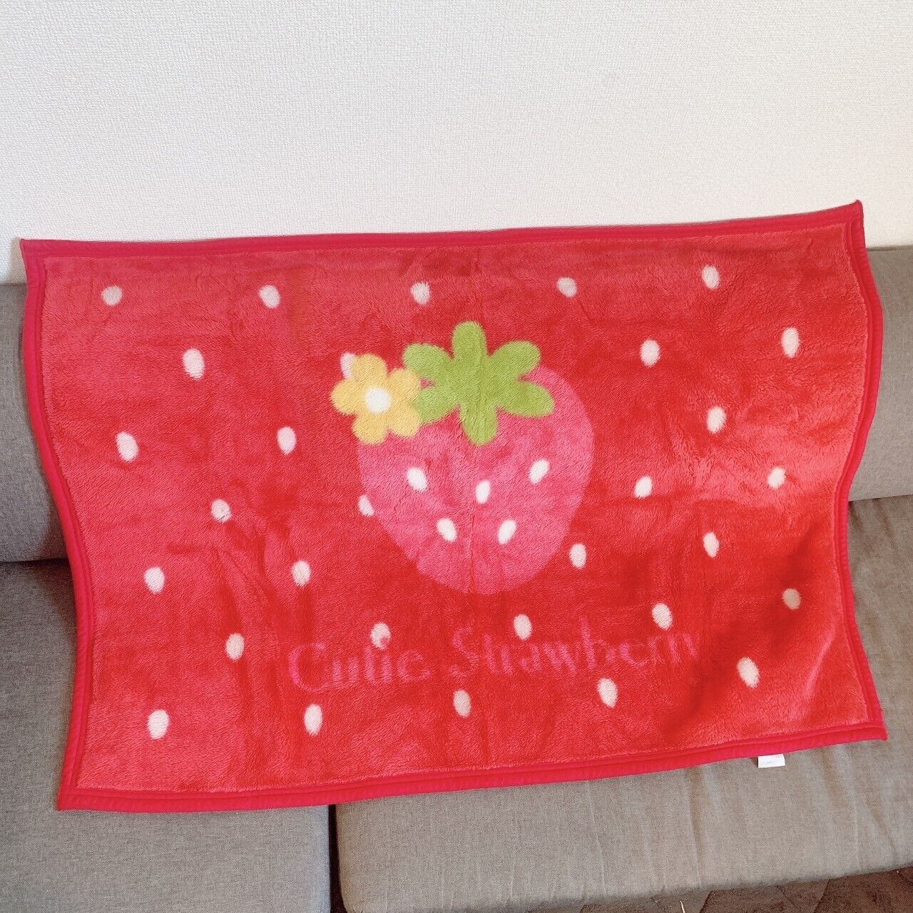 Mother Garden Mothergarden Strawberry Red Blanket Cute Flower PolkaDot Kawaii