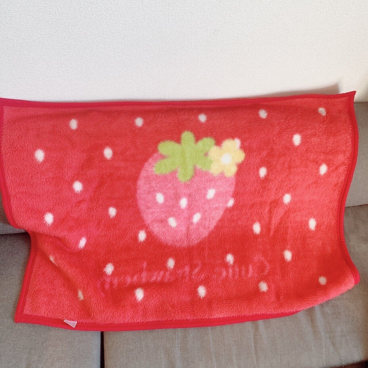 Mother Garden Mothergarden Strawberry Red Blanket Cute Flower PolkaDot Kawaii