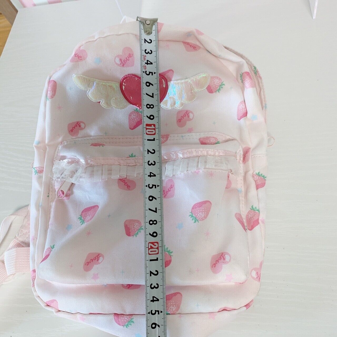 Swimmer swimmer strawberry heart Rucksack Bag Backpack Kids Pink Lace Wings Rare