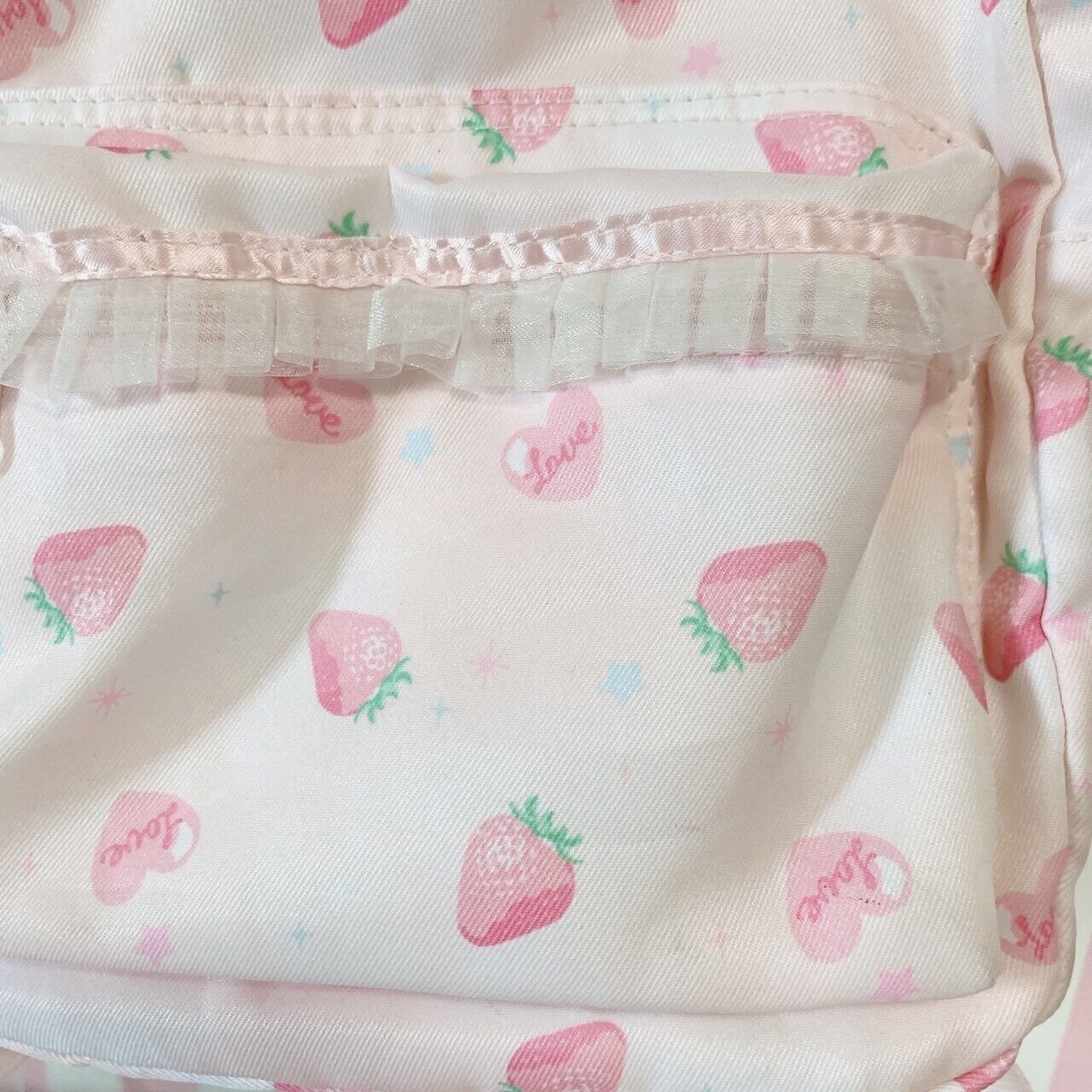 Swimmer swimmer strawberry heart Rucksack Bag Backpack Kids Pink Lace Wings Rare