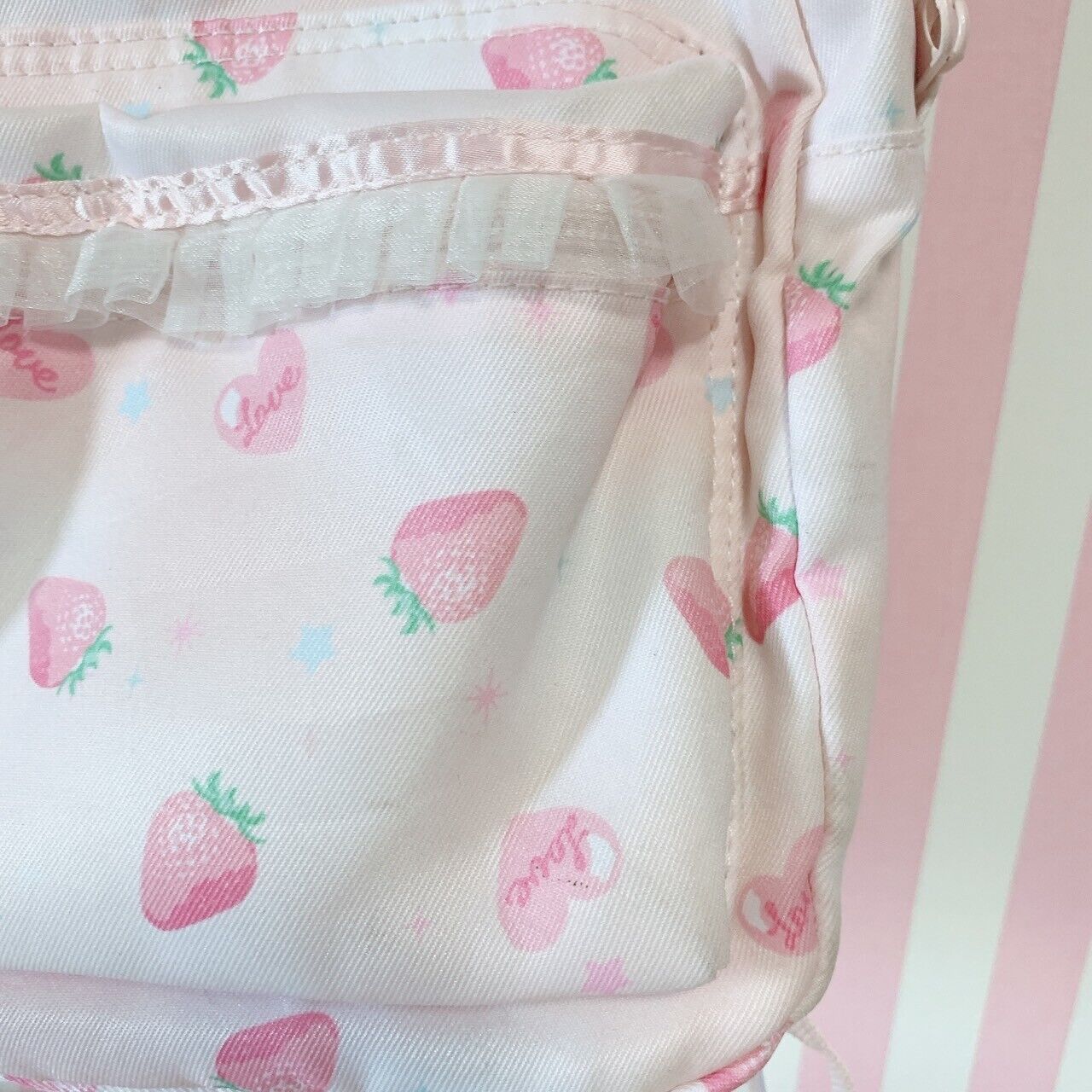 Swimmer swimmer strawberry heart Rucksack Bag Backpack Kids Pink Lace Wings Rare