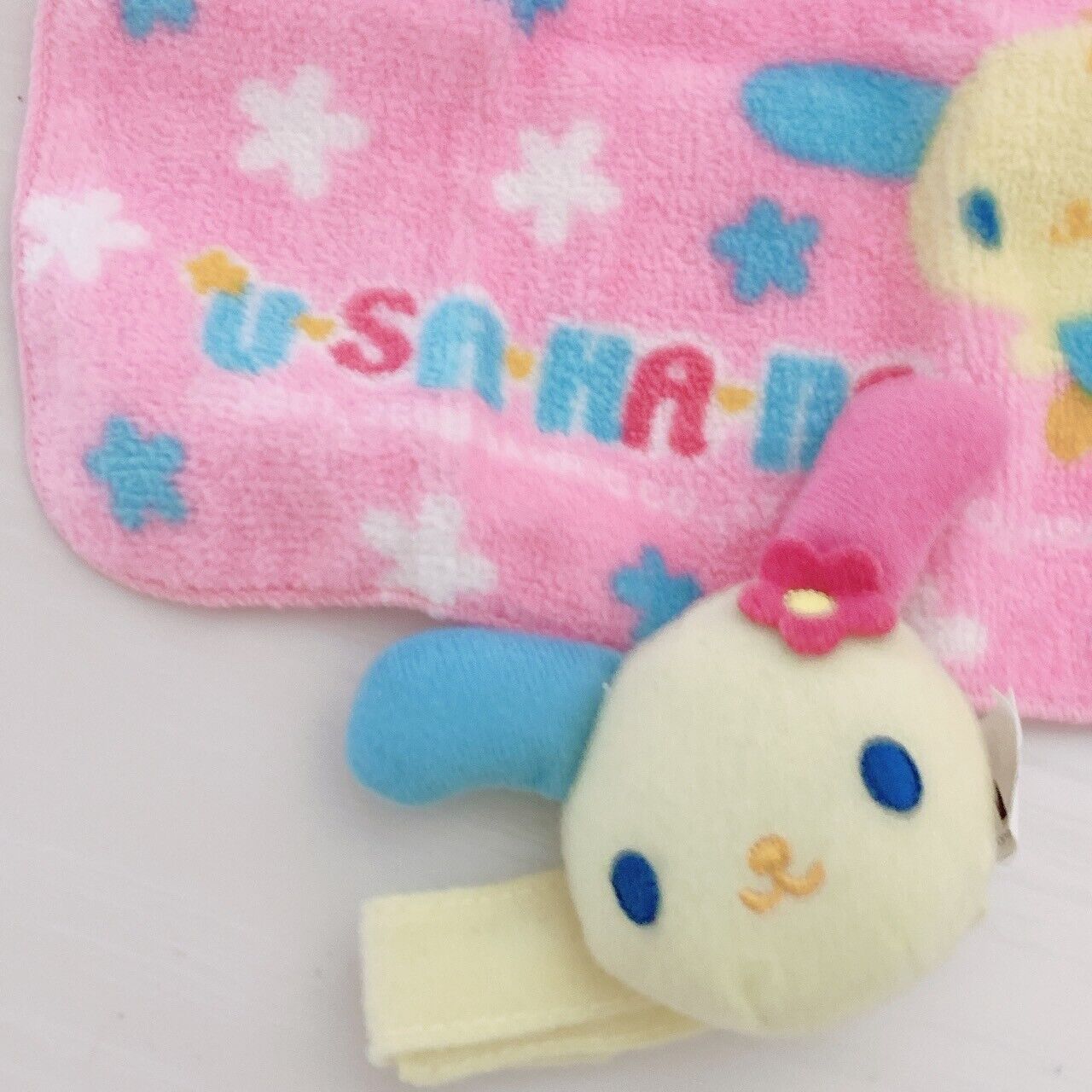 Sanrio Usahana Purse Handkerchi Small Mini Pouch Flowers Pink 2 Set Kawaii Rare