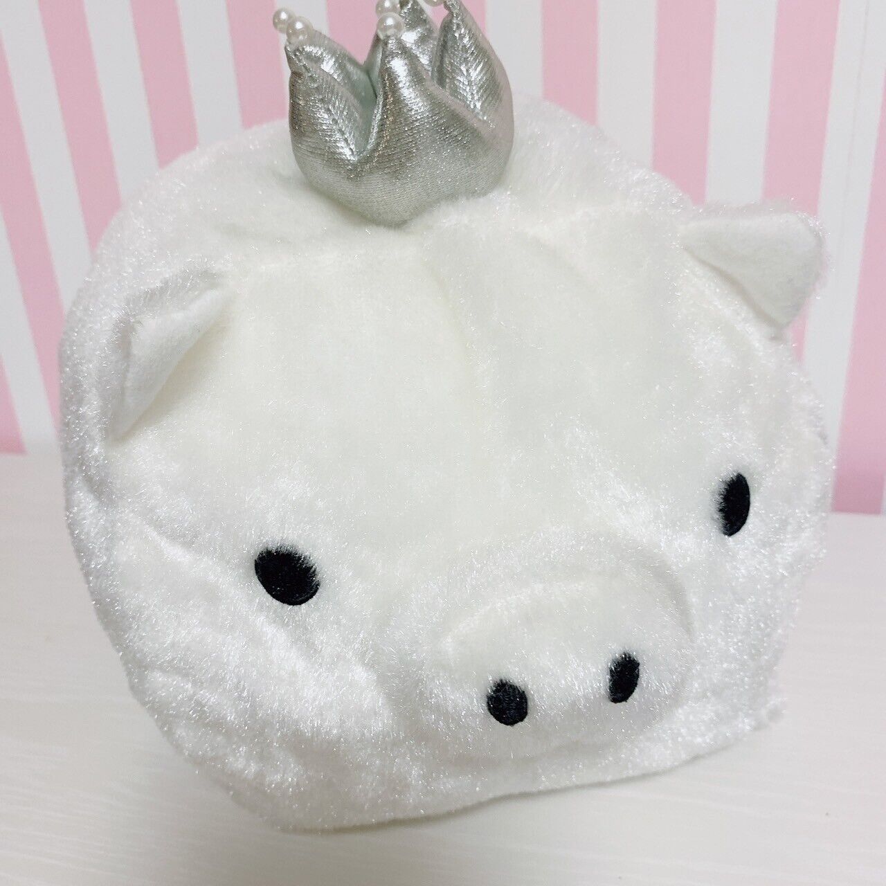 San-X Monokuro Boo Big Crown Soft Stuffed Plush Toy Doll Figure Kawaii Characte