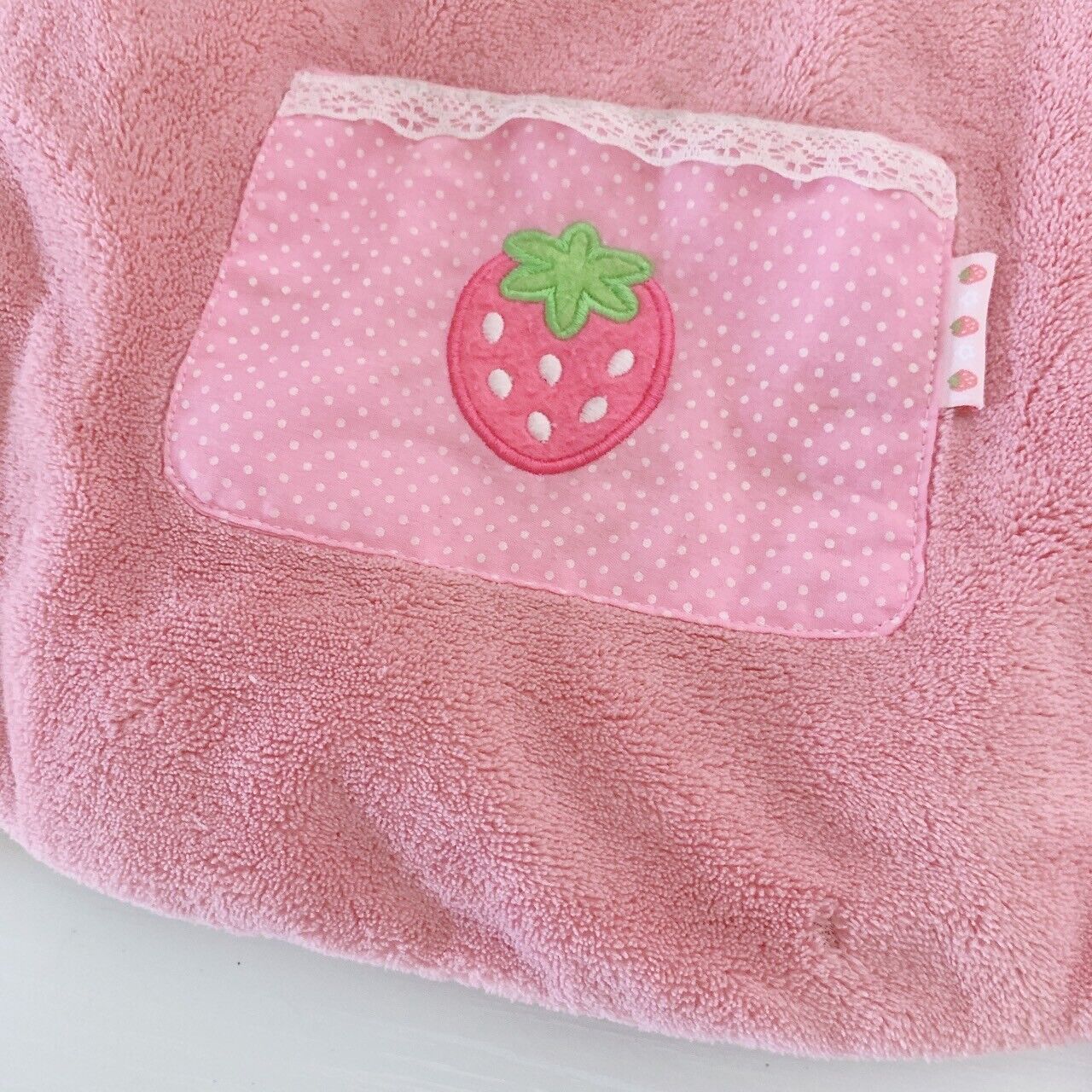 Mother Garden Cloth Rucksack Backpack School Bag Pink Strawberry Lace Fluffy