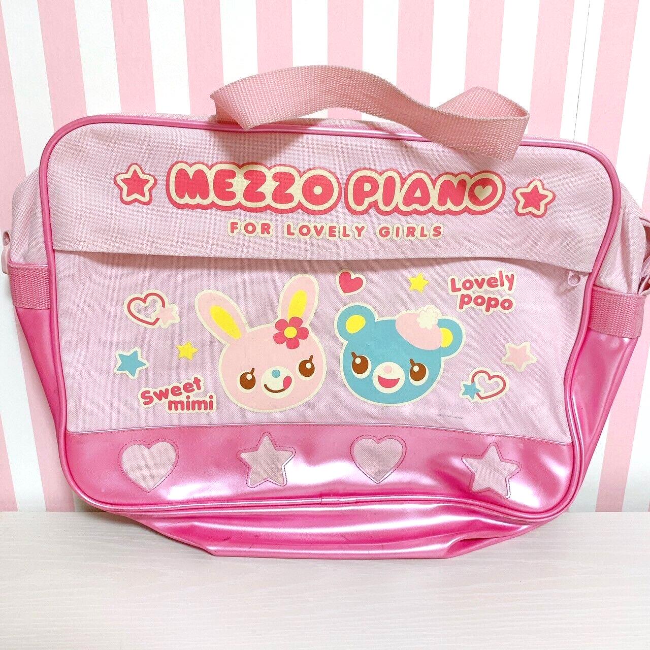 Mezzo Piano mimi popo Shoulder bag No String School Bag Pink Cute Character Rare