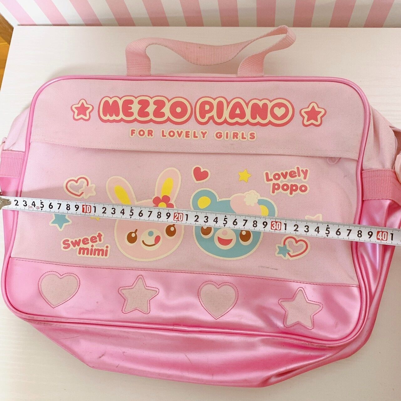 Mezzo Piano mimi popo Shoulder bag No String School Bag Pink Cute Character Rare