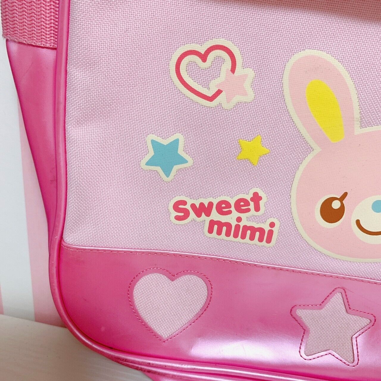 Mezzo Piano mimi popo Shoulder bag No String School Bag Pink Cute Character Rare