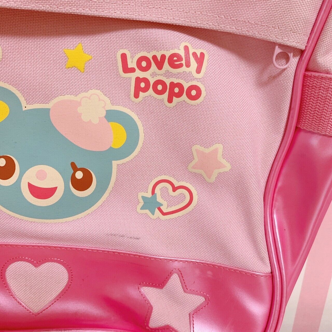 Mezzo Piano mimi popo Shoulder bag No String School Bag Pink Cute Character Rare