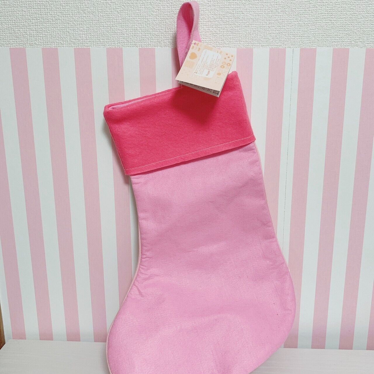 Sanrio Usahana Christmas Stocking Socks Xmas Leather Pink Tree Star Character