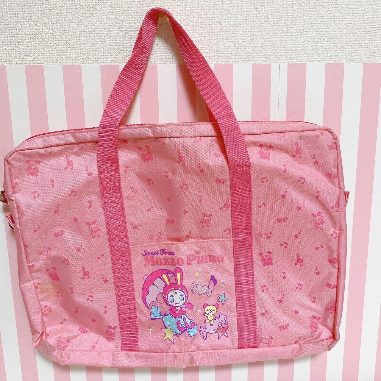 Mezzo Piano Berrie Lesson School Bag Pink Bear Rabbit Candy Kawaii Character