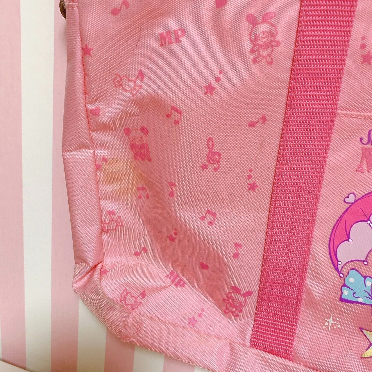 Mezzo Piano Berrie Lesson School Bag Pink Bear Rabbit Candy Kawaii Character