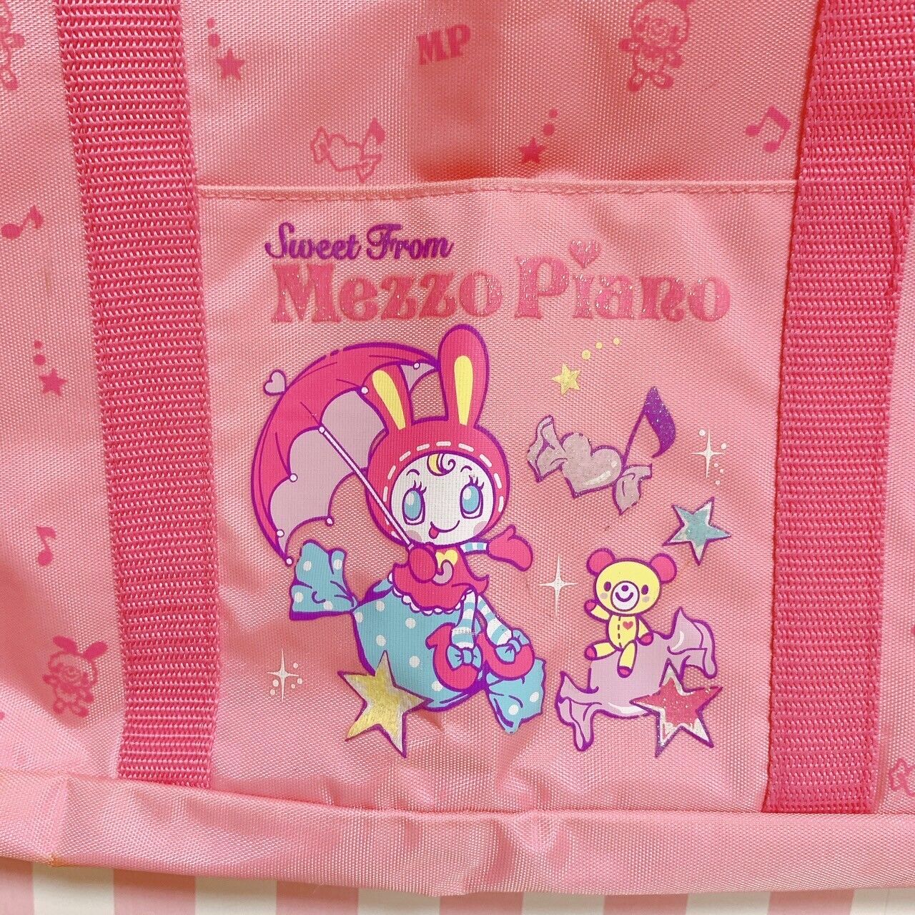 Mezzo Piano Berrie Lesson School Bag Pink Bear Rabbit Candy Kawaii Character