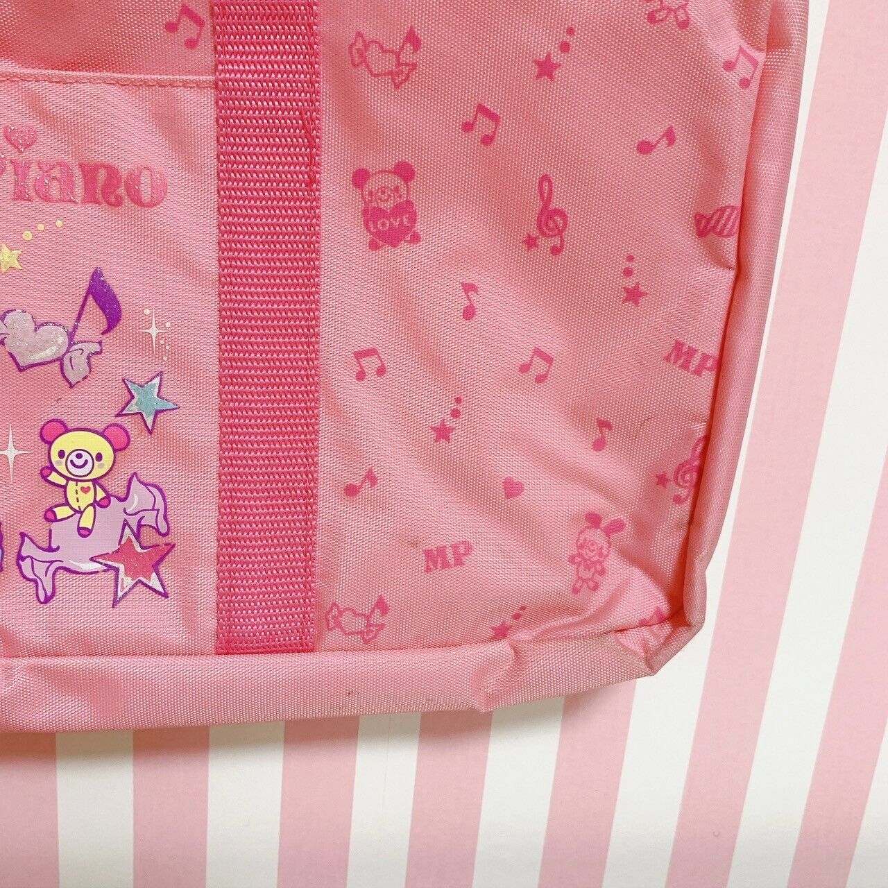 Mezzo Piano Berrie Lesson School Bag Pink Bear Rabbit Candy Kawaii Character