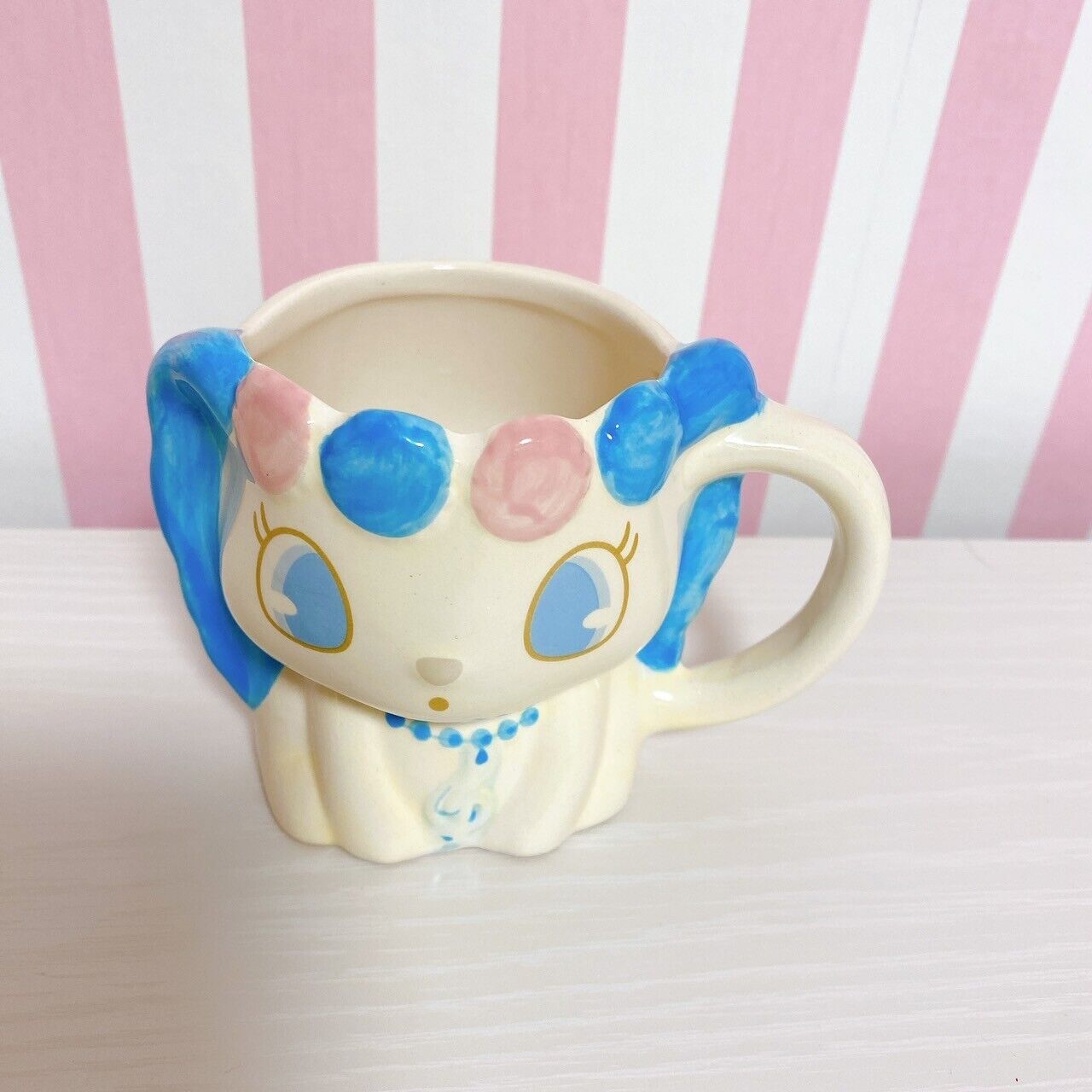 Sanrio Jewelpet Mug Cup White 2 Set Saphie Lapla Characters Cute Kawaii Rare