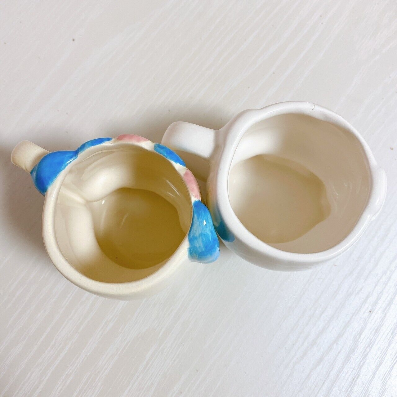 Sanrio Jewelpet Mug Cup White 2 Set Saphie Lapla Characters Cute Kawaii Rare