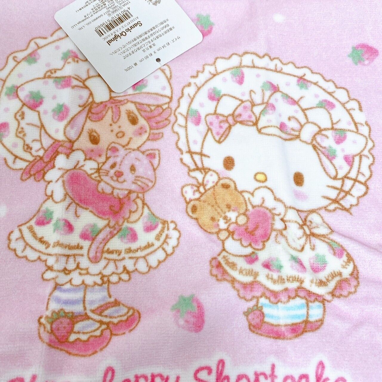 Sanrio Strawberry Shortcake Hello Kitty Bath Sports Towel Pink Kawaii Character