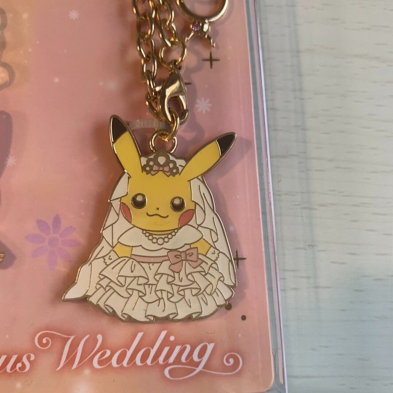 Pokémon Center Pikachu Wedding Pair Charm Keyring Chain Set 2018 Game Character