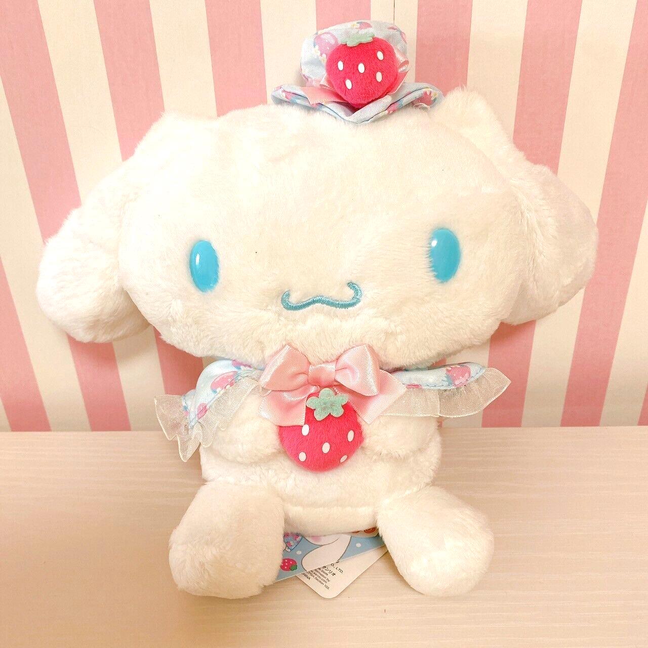 Sanrio Cinnamoroll Plush Strawberry Doll Soft Toy Hat Cloak Characters FuRyu