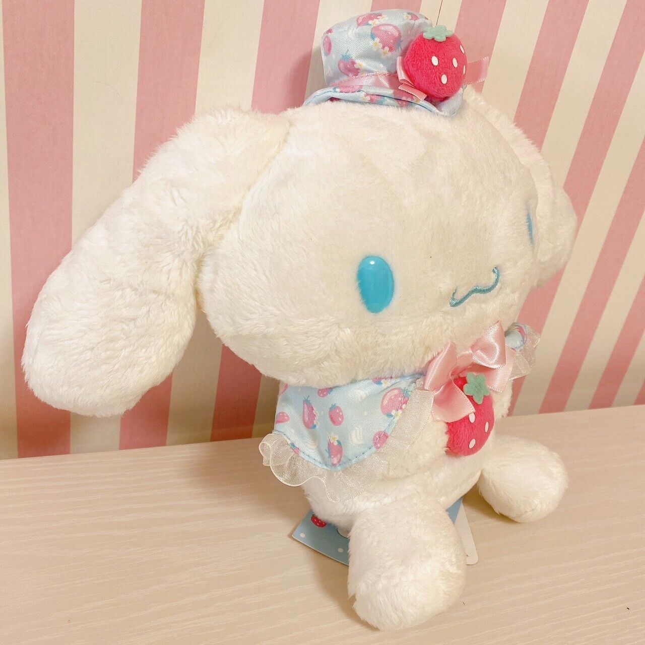 Sanrio Cinnamoroll Plush Strawberry Doll Soft Toy Hat Cloak Characters FuRyu