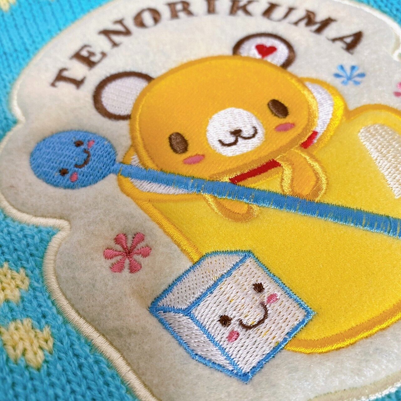 Sanrio Tenorikuma Shoulder Bag Pochette Knitted Light Blue Character Kawaii Rare