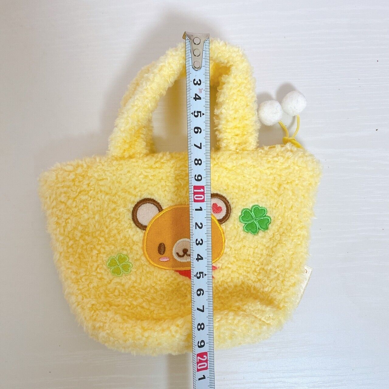 Sanrio Tenorikuma Hand Tote Bag Small Yellow Fluffy Cute Kawaii Characters Rare