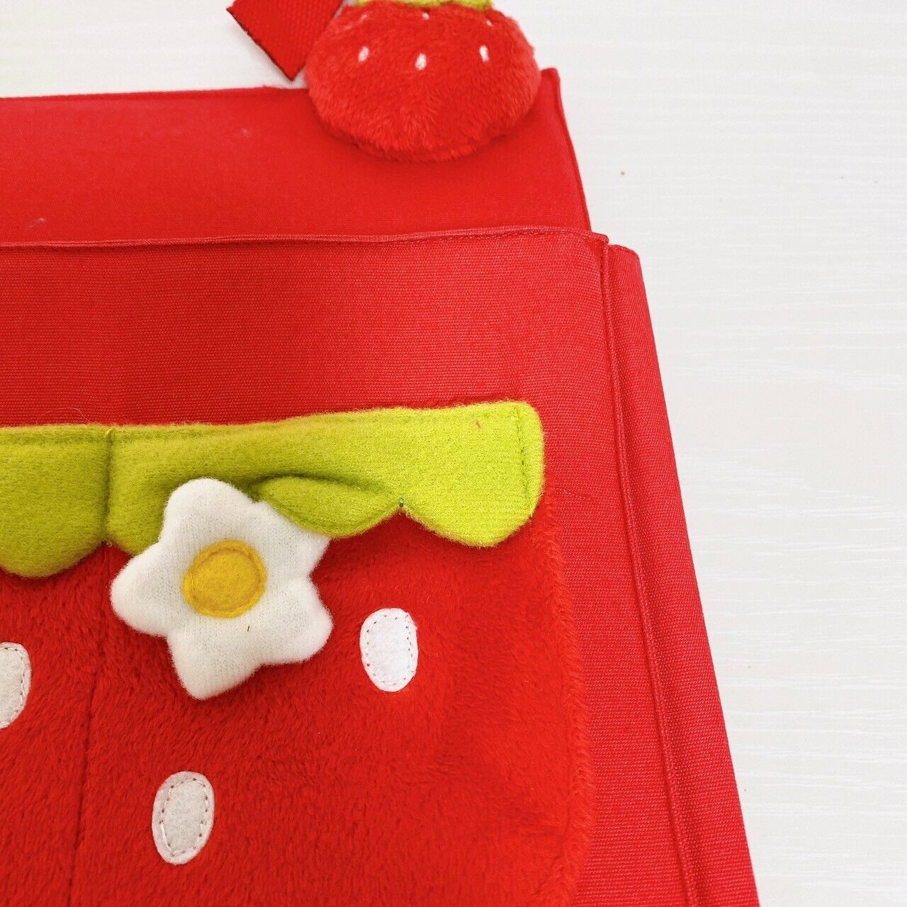 Mother Garde Strawberry Back Seat Pocket Soft Storage Red Flower Kawaii Rare