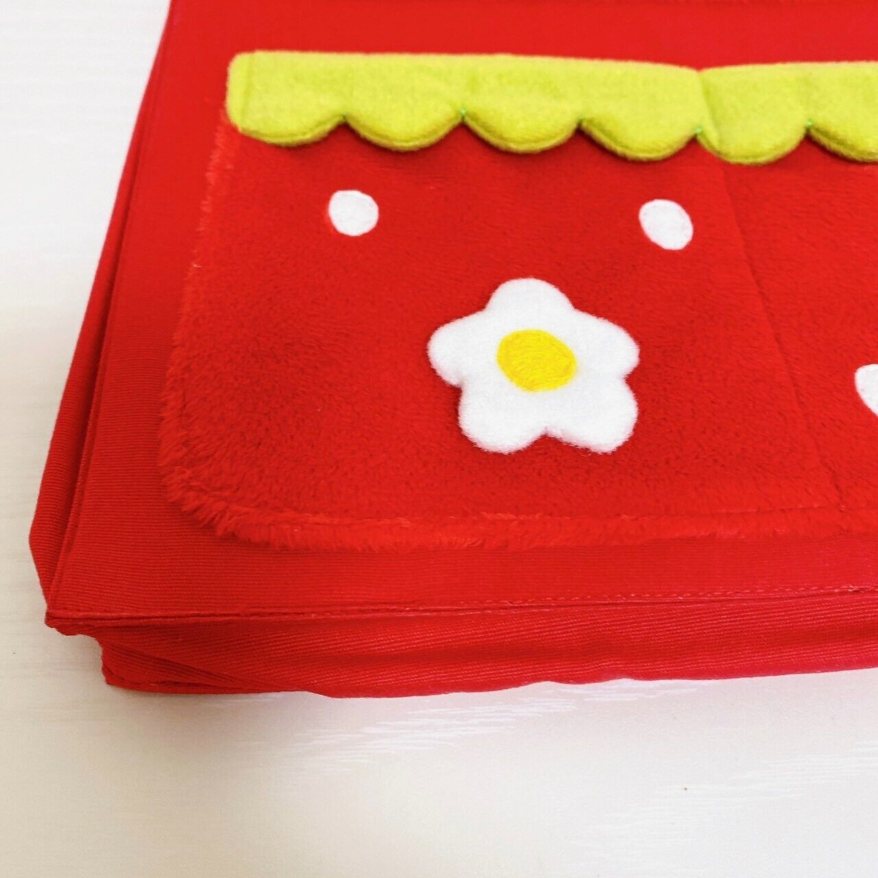 Mother Garde Strawberry Back Seat Pocket Soft Storage Red Flower Kawaii Rare