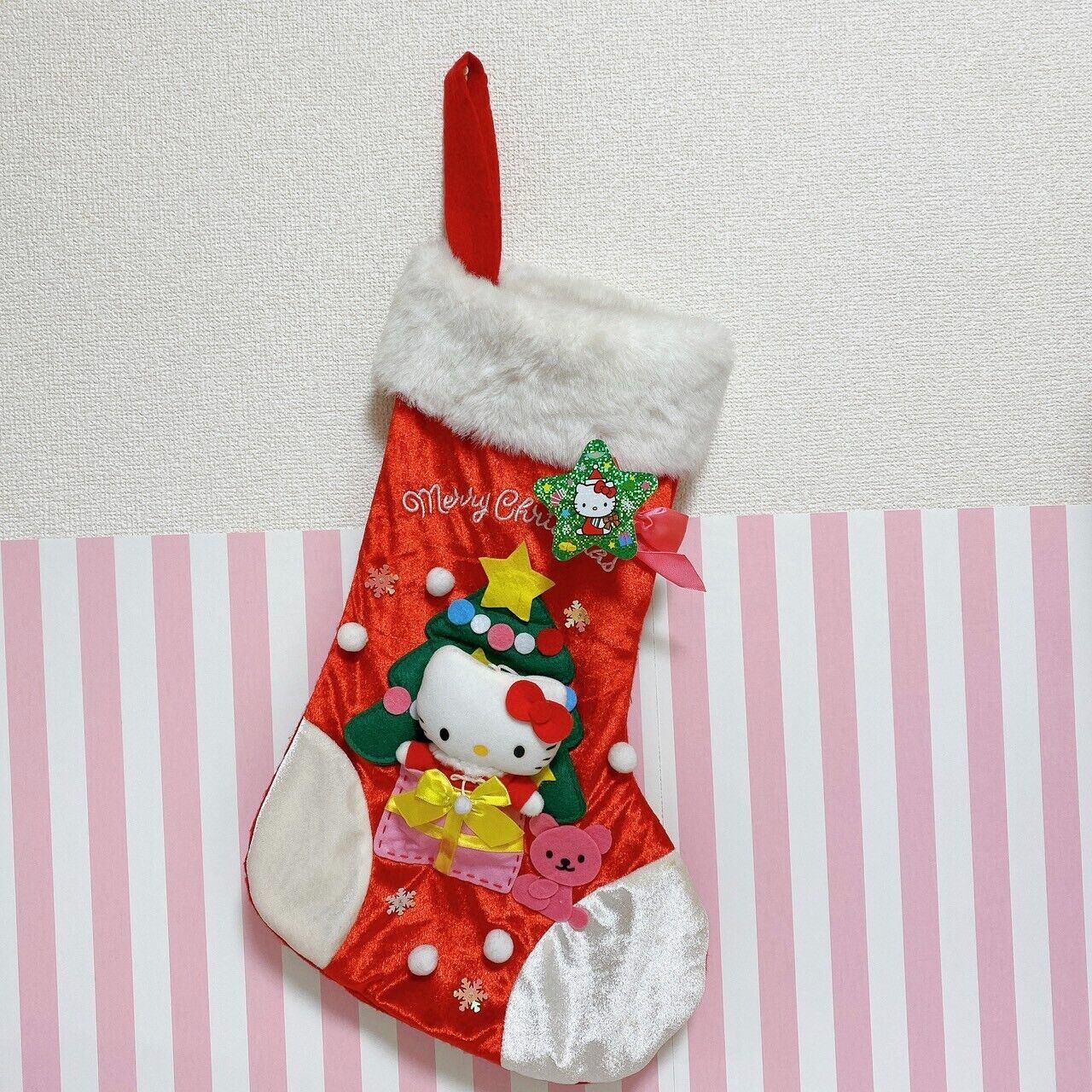 Sanrio Hello Kitty Christmas Boots Stocking Decoration Ornament Red Character