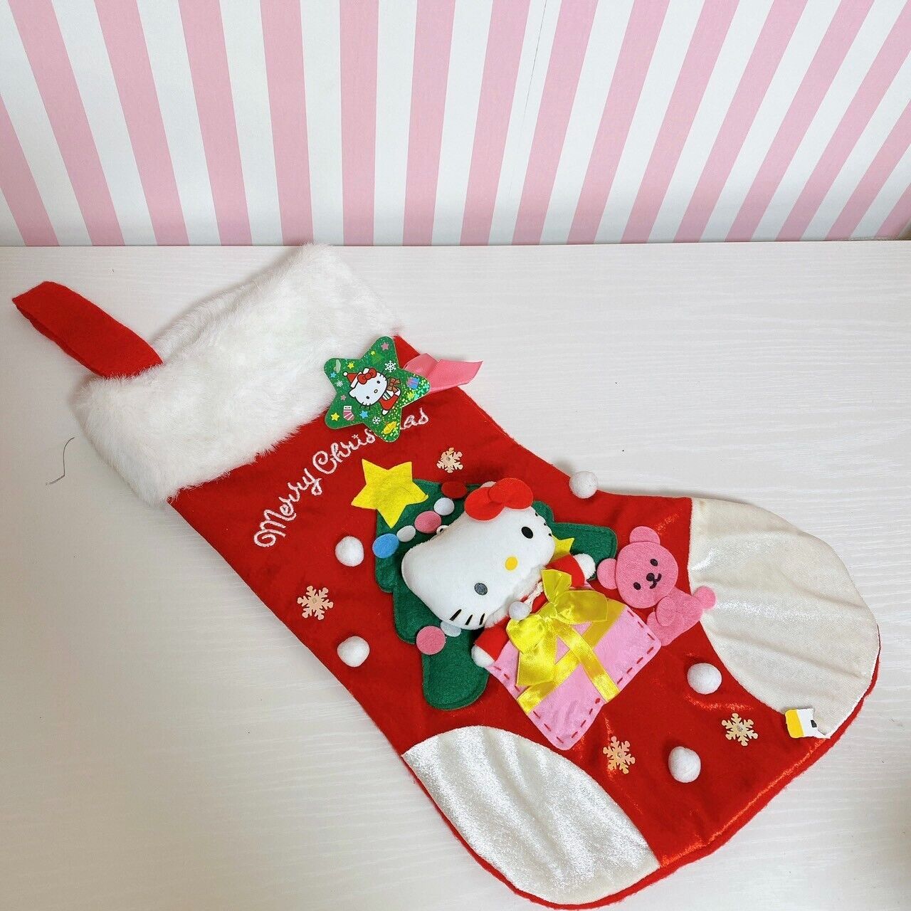 Sanrio Hello Kitty Christmas Boots Stocking Decoration Ornament Red Character