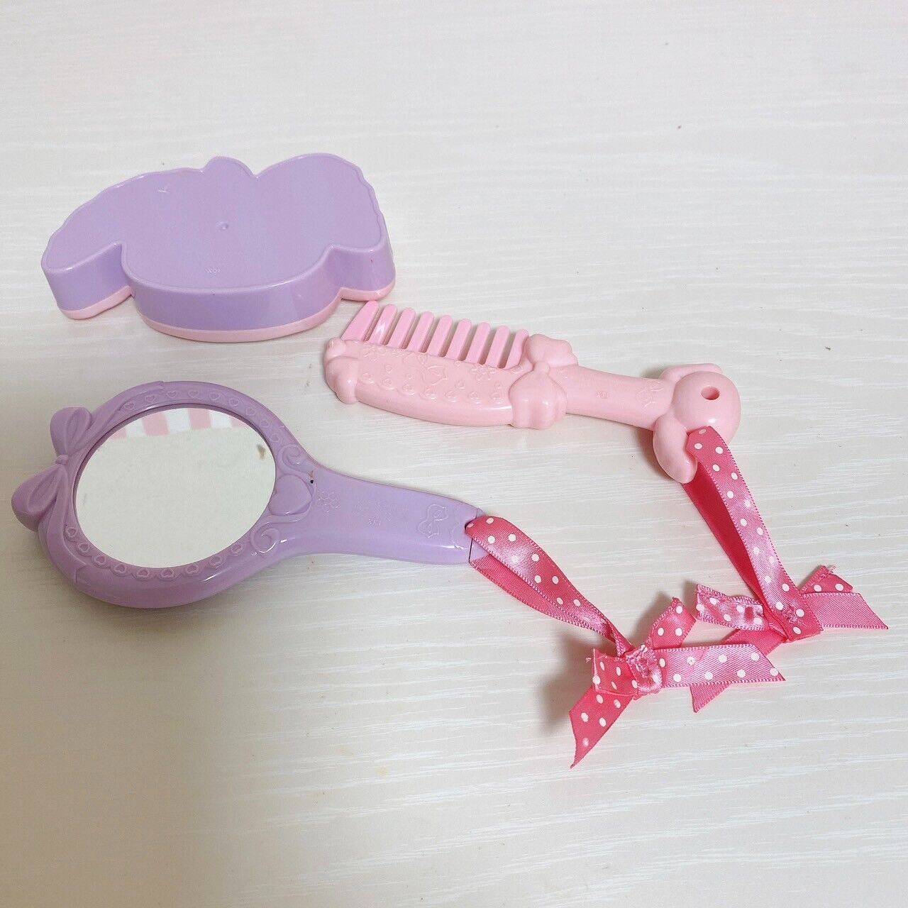 Sanrio Bon Bon Ribbon Comb Mirror Accessory Set Puroland Kawaii Character Rare