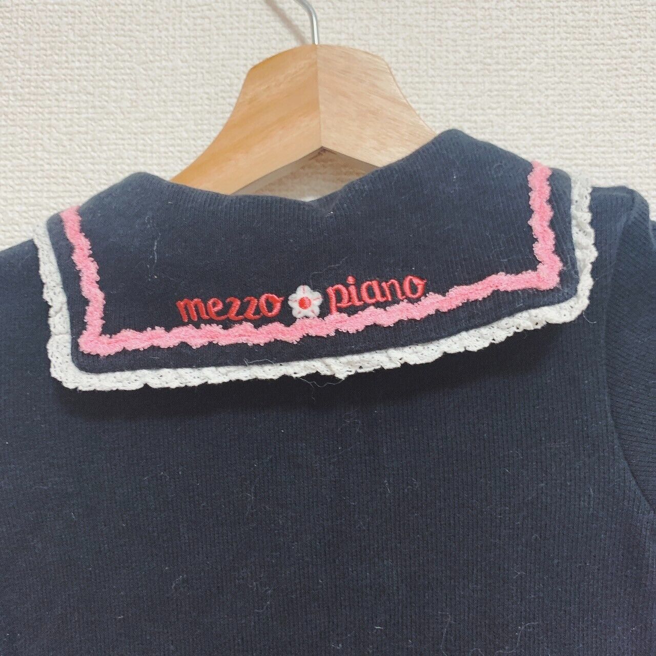 Mezzo Piano Dress Black Poodle 100 Ribbon Sweet Heart Lace Kawaii Character Rare