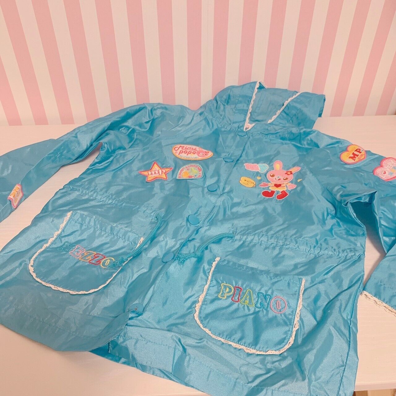 Mezzo Piano Jumper Outer Blue Size 110cm 43.30in Long Sleeve Kawaii Character