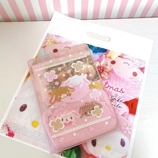 Sanrio Sugar Bunnies Shirousa Kurousa Stationery Mini Bag Memo Sticker Pink Rare