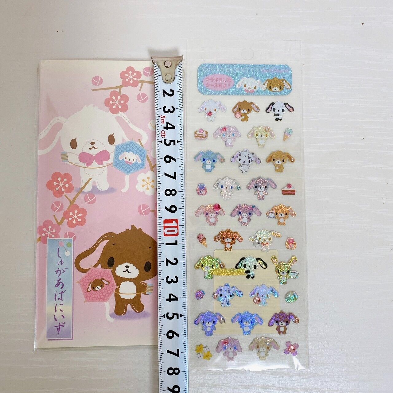 Sanrio Sugar Bunnies Shirousa Kurousa Stationery Mini Bag Memo Sticker Pink Rare