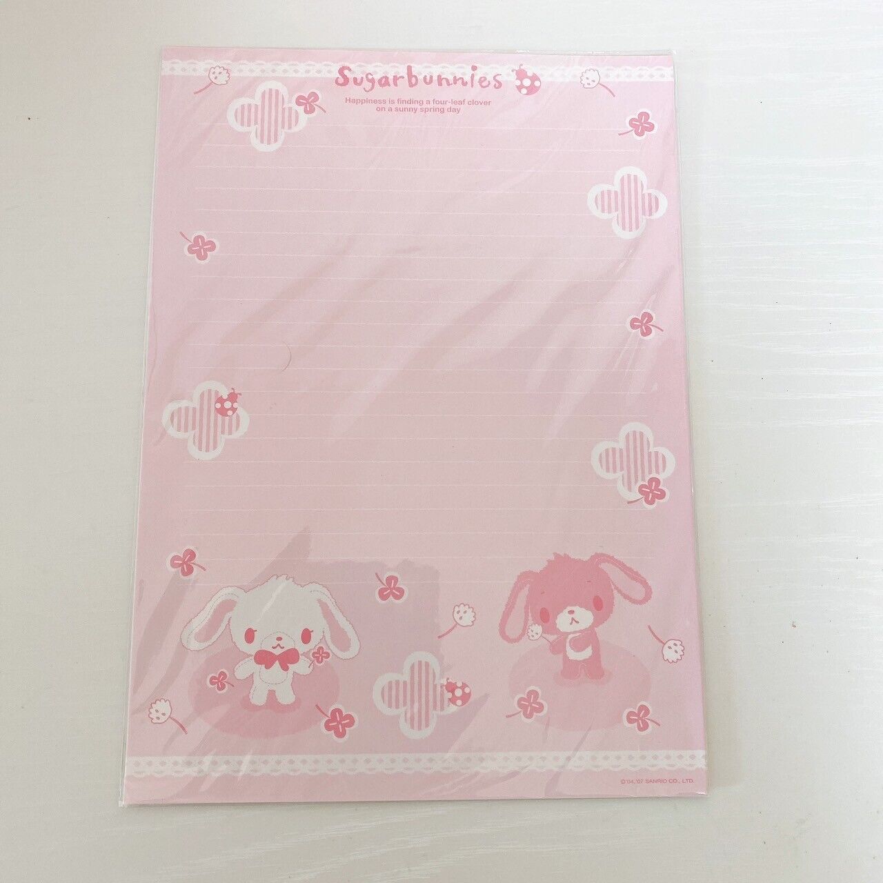 Sanrio Sugar Bunnies Shirousa Kurousa Stationery Mini Bag Memo Sticker Pink Rare