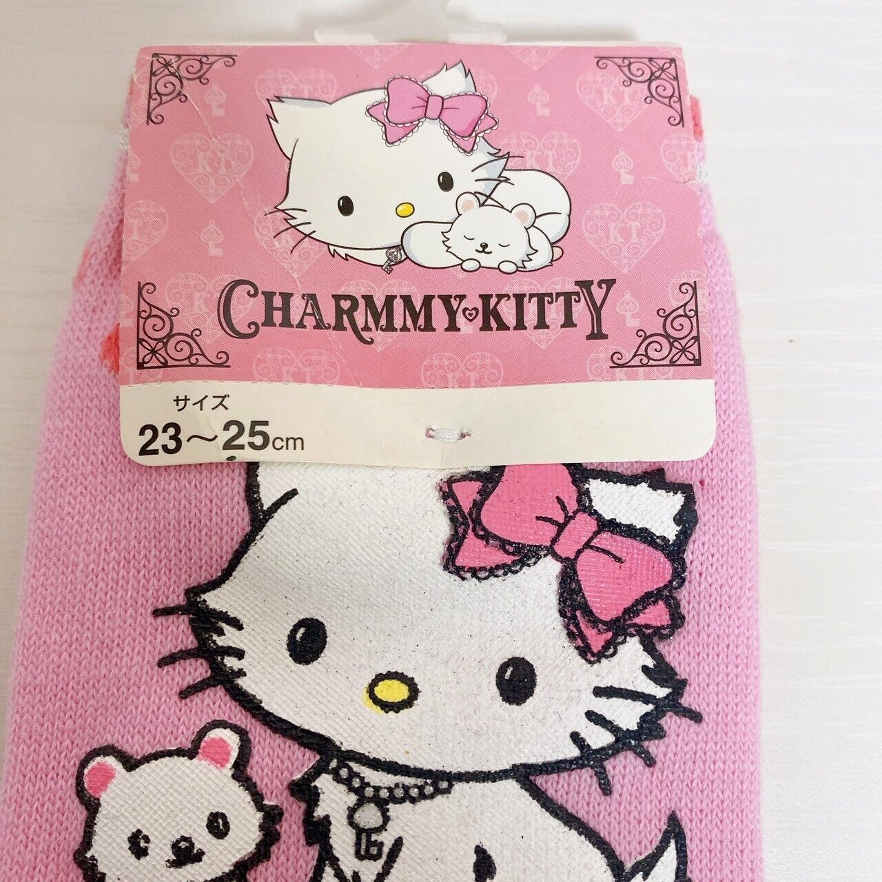 Sanrio Charmmy Charmy Kitty Socks Two-Pair Set Pink White Adults Cute Character