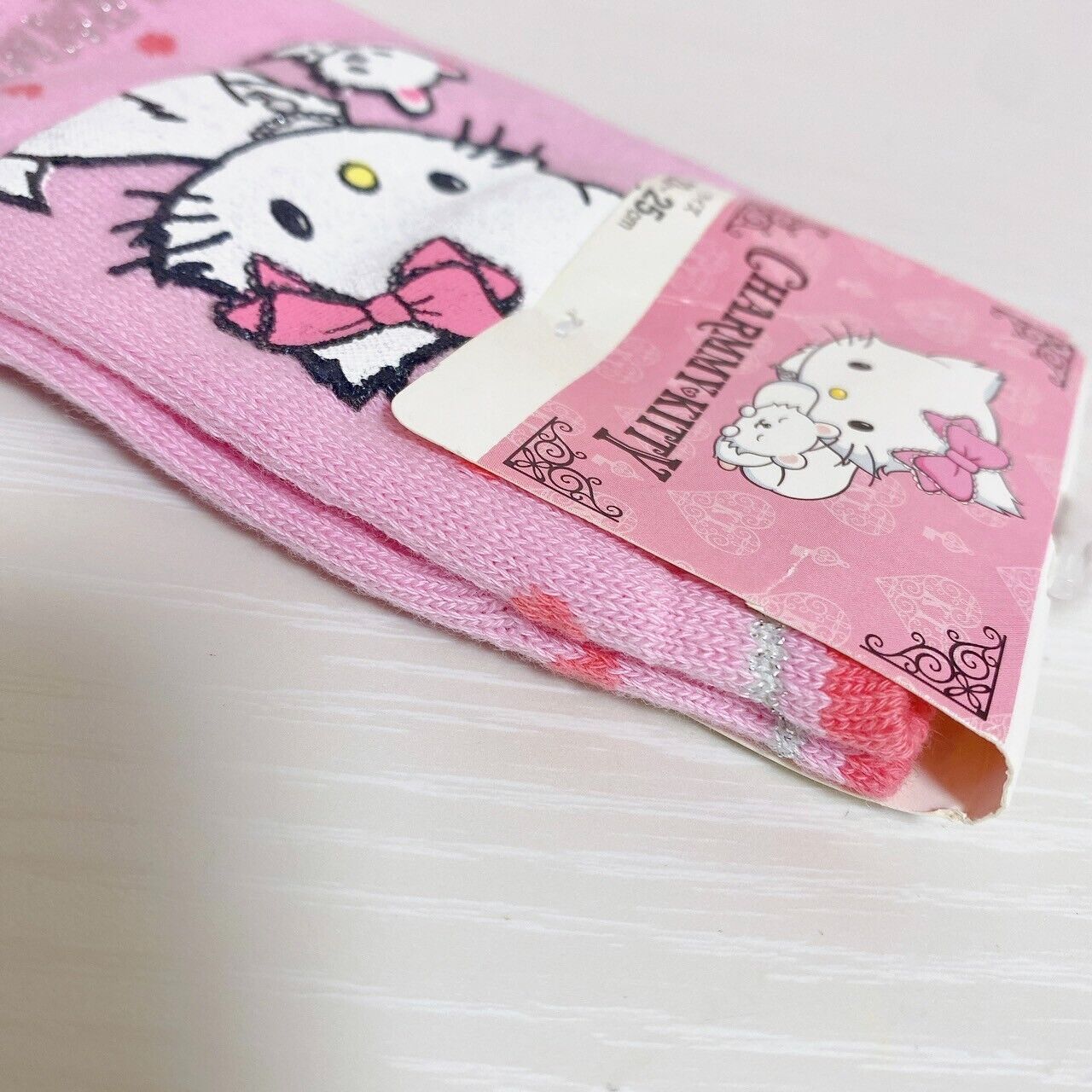 Sanrio Charmmy Charmy Kitty Socks Two-Pair Set Pink White Adults Cute Character