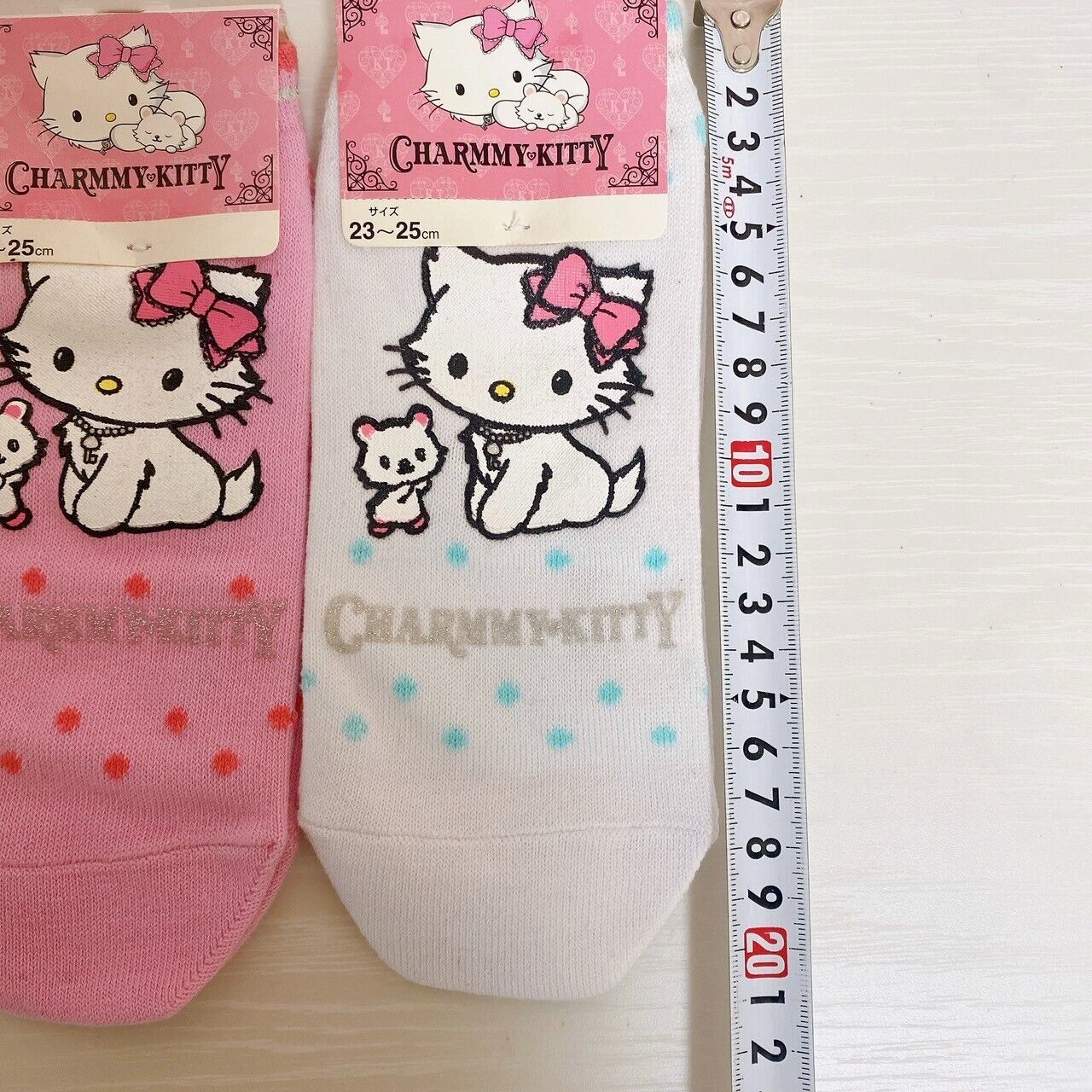 Sanrio Charmmy Charmy Kitty Socks Two-Pair Set Pink White Adults Cute Character