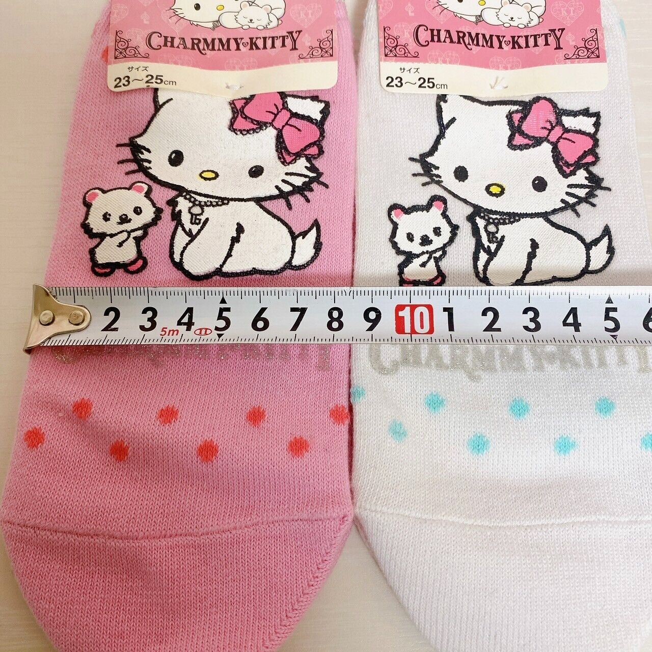 Sanrio Charmmy Charmy Kitty Socks Two-Pair Set Pink White Adults Cute Character