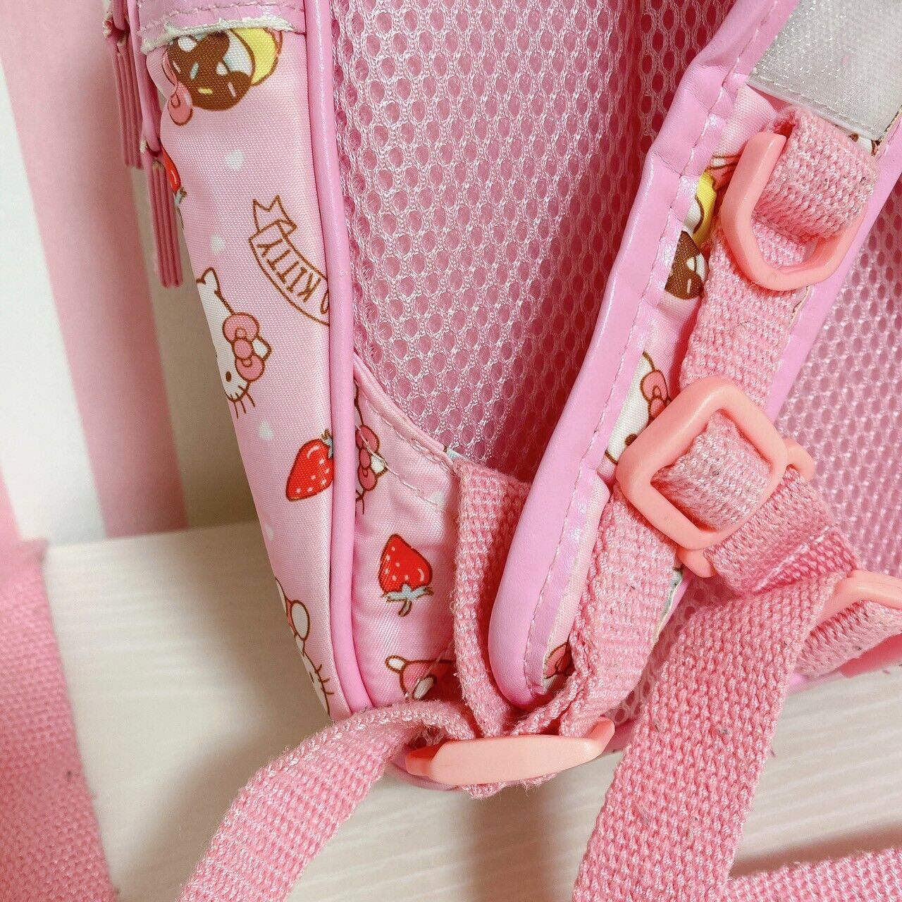 Sanrio Hello Kitty Backpack Rucksack Bag Pink Cupcake Strawberry Character Rare