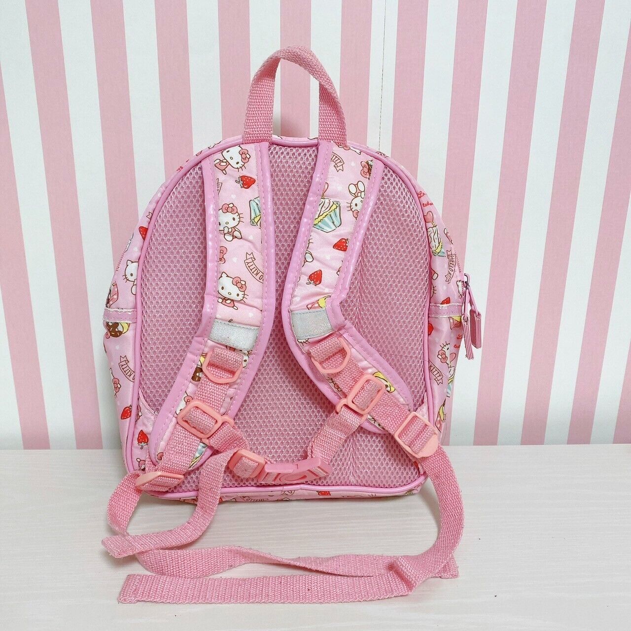 Sanrio Hello Kitty Backpack Rucksack Bag Pink Cupcake Strawberry Character Rare