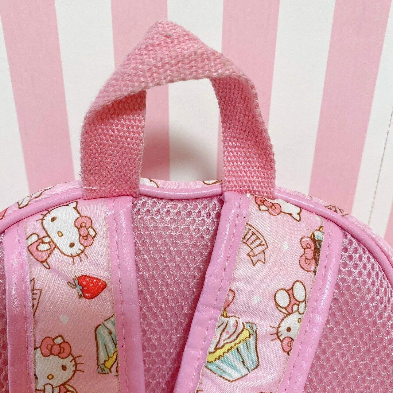 Sanrio Hello Kitty Backpack Rucksack Bag Pink Cupcake Strawberry Character Rare