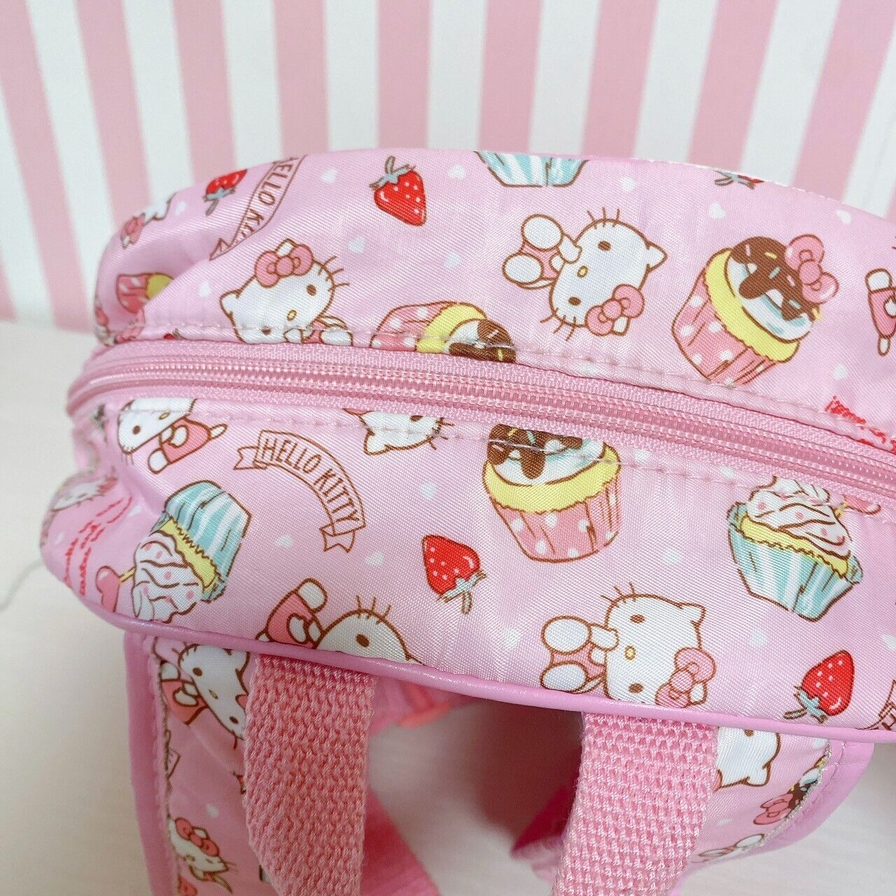 Sanrio Hello Kitty Backpack Rucksack Bag Pink Cupcake Strawberry Character Rare