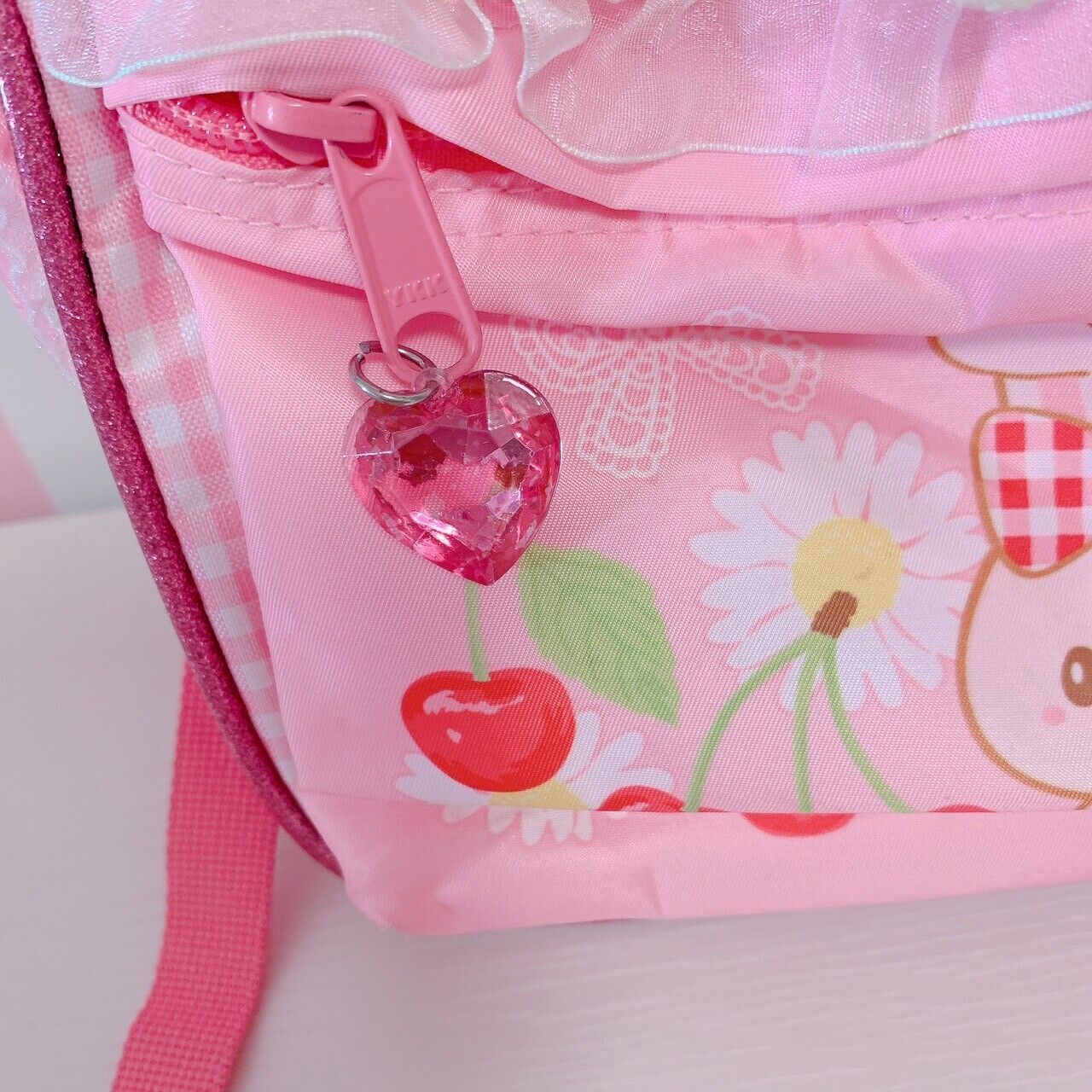 Mother Garden Usamomo Backpack Rucksack Pink Rabbit Cherry Gingham Check Cherry