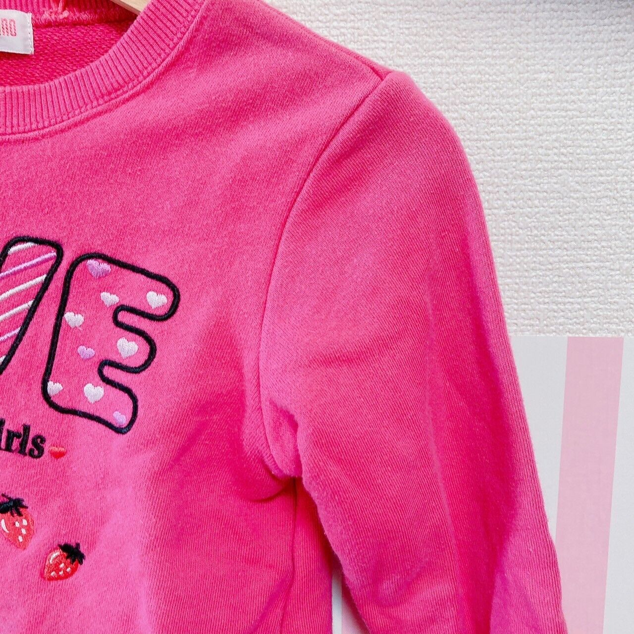 Mezzo Piano Long Sleeve T-shirt 130 Size Hello Kitty Pink Love Character Kawaii