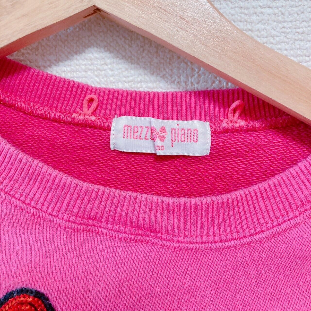 Mezzo Piano Long Sleeve T-shirt 130 Size Hello Kitty Pink Love Character Kawaii