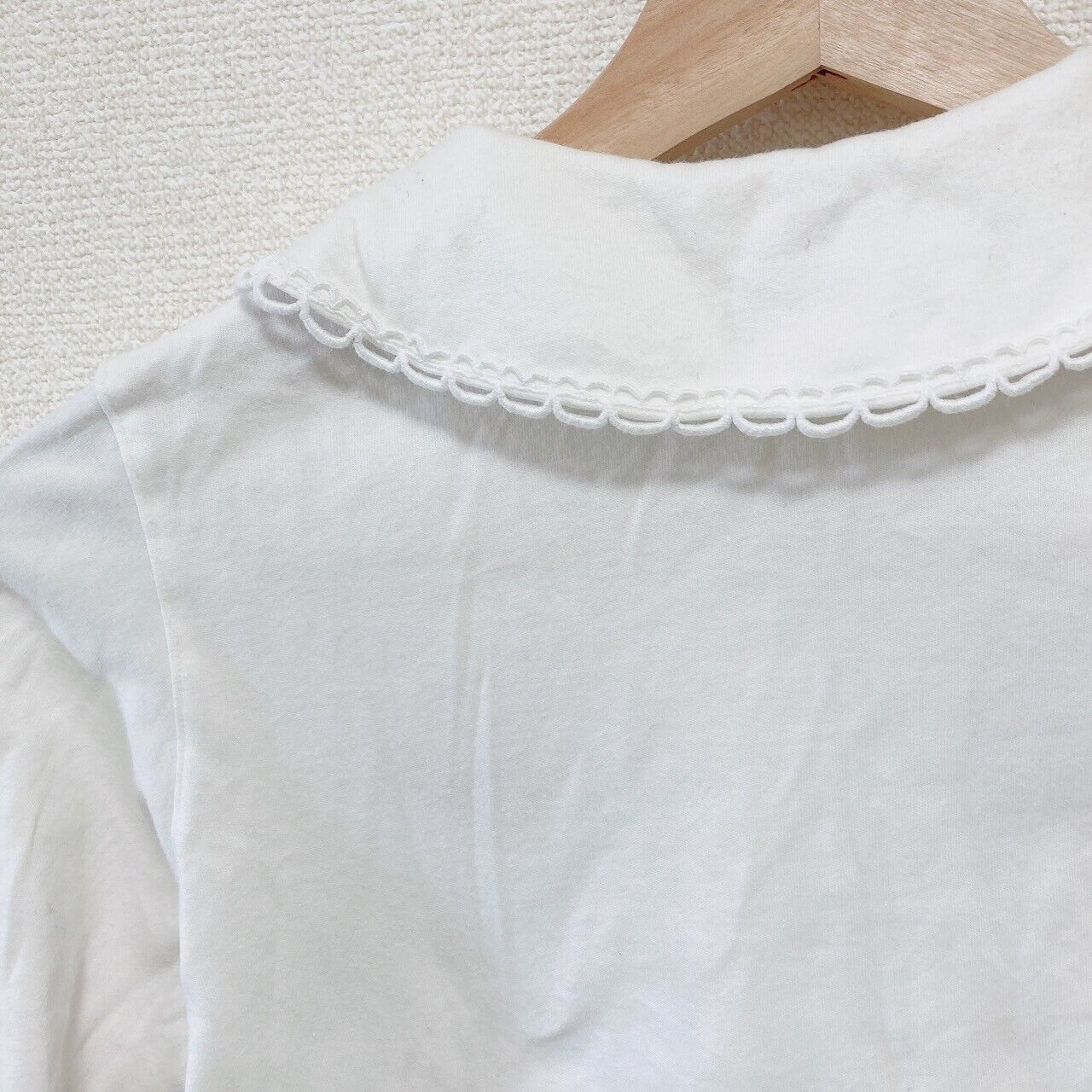 Mezzo Piano Shirt 130 Size White Lace Strawberry Button Kawaii Cute Rare