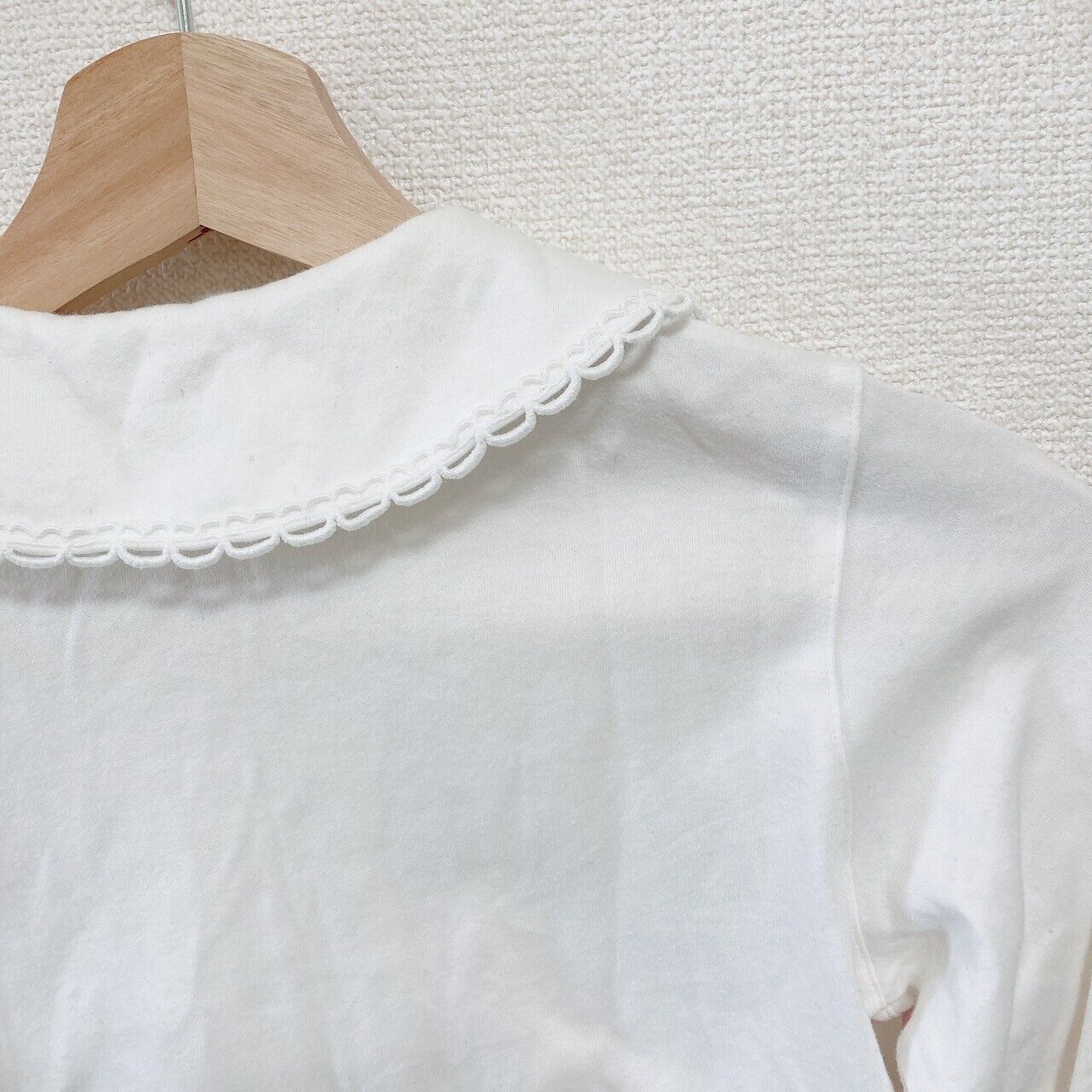 Mezzo Piano Shirt 130 Size White Lace Strawberry Button Kawaii Cute Rare