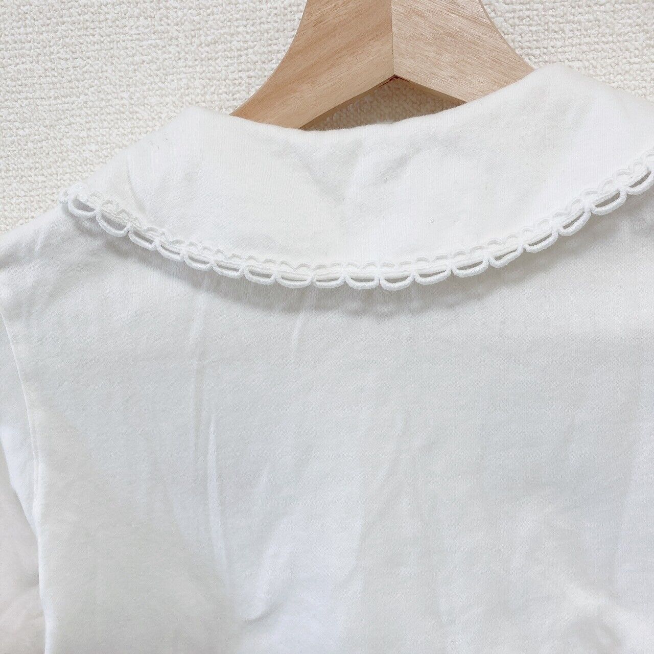 Mezzo Piano Shirt 130 Size White Lace Strawberry Button Kawaii Cute Rare