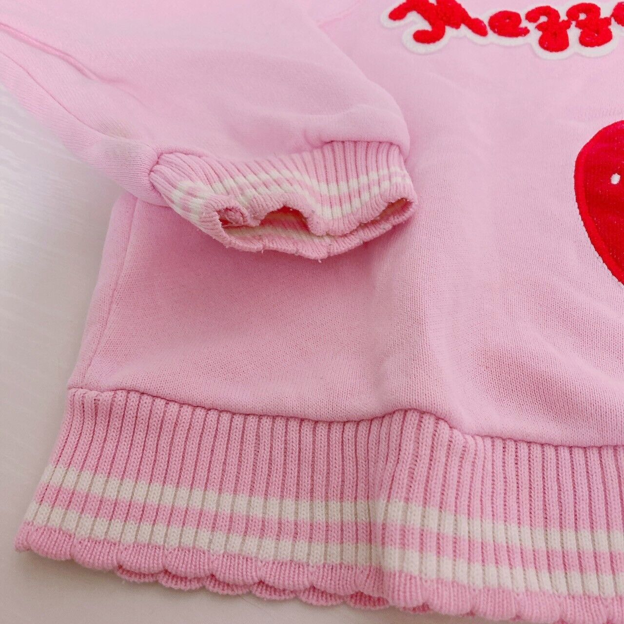 Mezzo Piano Long Sleeve T-shirt 100 Size Strawberry Pink Red Kawaii Cute Rare